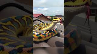 Beautiful snakesnakevideo snakehead snakonthe roofsnakesnakebite [upl. by Alanah]