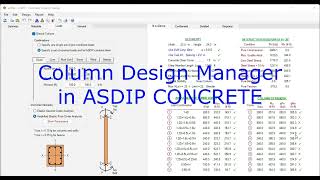 Column Design Manager in ASDIP CONCRETE [upl. by Willey]