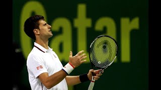 Ivo Karlovic vs Novak Djokovic  Doha 2015 Quarterfinal HD Highlights [upl. by Ayin]