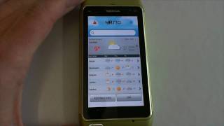 How to use Yrno  weather forecasts for the Nokia N8 [upl. by Eicaj]