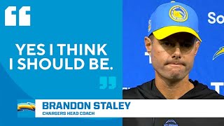 Brandon Staley believes HE SHOULD STILL BE the Chargers head coach after BLOW OUT loss I CBS Sports [upl. by Asert]