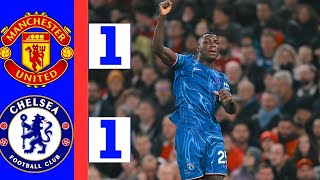 Moises Caicedo Goal Manchester United 11 Chelsea Match Highlights [upl. by Bittner]