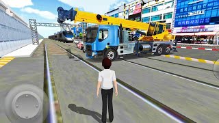 Train Vs Crane  3d Driving Class android game play video  Car Game gameplay cargame [upl. by Arreik]