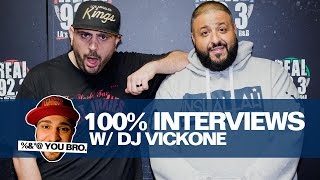 100 INTERVIEWS W DJ VICK ONE AND DJ KHALED [upl. by Enitsahc597]