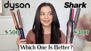 Dyson Airstrait VS Shark FlexFusion On Curly Hair 😱 SO IMPRESSED [upl. by Tabor]