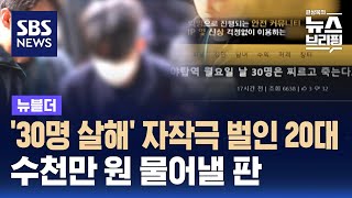 30명 살해 자작극 벌인 20대…수천만 원 물어낼 판  SBS  뉴블더 [upl. by Euginomod588]