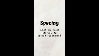 Studying Hacks Spaced Repetition Spacing Recommendations [upl. by Etolas]