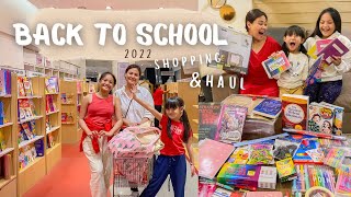 BACK TO SCHOOL SHOPPING  HAUL 2022 HYBRID EDITION  AustriaFamilyVlogs [upl. by Nautna]