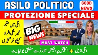 New Italy 🇮🇹 PDS Protezione Speciale  Asilo Politico Law Update 2024  Italy News [upl. by Otila]