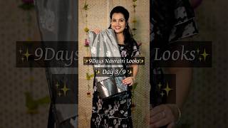 ✨🩶 Day 39 🩶✨ shortsvideo styling saree navratri explore jewellery look explore outfit [upl. by Honeyman]