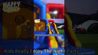 Glowing Inflatable Bounce House for Kids with Party Light  Bouncinlife King35 inflatables [upl. by Ynohtnael]