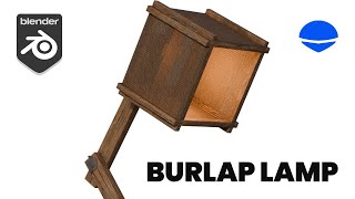 Burlap Table Lamp 3D Modeling in Blender [upl. by Athenian653]