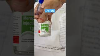 Meropenem Injection Uses in Comment nursingexam youtubeshorts [upl. by Cozmo]