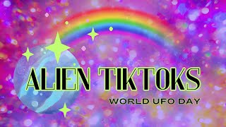 Alien tiktoks bc its World UFO Day [upl. by Ardnuahsal]