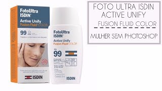 Fusion Fluid Color ISDIN  clareador de manchas e proteção solar com cor [upl. by Haimehen]