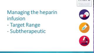 Managing the Heparin Infusion Target amp Subtherapeutic Range [upl. by Joice]