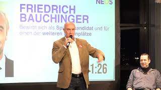 NEOS EUWahl 2024  Primaries  Vereinte Kandidatinnen für Europa in Salzburg Friedrich Bauchinger [upl. by Allez]