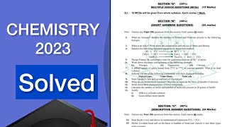 Chemistry SOLVED MODEL PAPER 2023 class 9 Sindh board [upl. by Ulick]