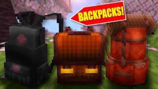 How To Get A Backpack in MCPE 120121  Minecraft Bedrock Edition  Backpack Addon [upl. by Cela]