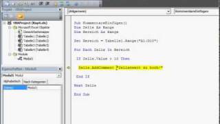 Kommentare in Zellen schreiben  Excel VBA Episode 25 [upl. by Assetak739]