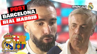 Post partido ANCELOTTI y CARVAJAL Barcelona 30 Real Madrid 30072023 [upl. by Fahey]