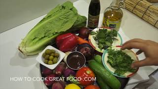 Fattoush Salad Recipe  فتوش  Arabic Salad  Middle Eastern Salad  Fattoush  Lebanese Salad [upl. by Hanah]