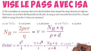 306  Annale corrigée du PASS Hydrodynamique des fluides réels PASS PACES LAS médecine biophy [upl. by Queri]