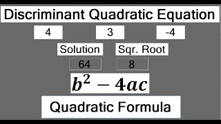 How to Program Discriminant Equation in Visual BasicNet [upl. by Cuhp]