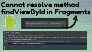 Cannot resolve method findViewById in fragment  TechViewHub  Android Studio [upl. by Amzu]