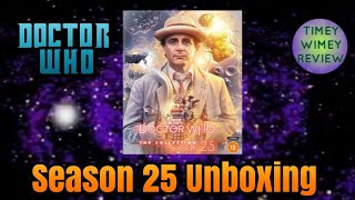 Doctor Who The Collection Unboxing Season 25 BluRay Timey Wimey Review [upl. by Felicia]