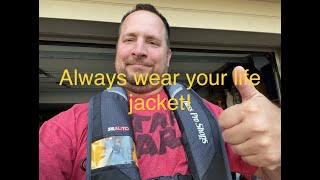 How to install co2 cartridge in Bass Pro Shops A35 Auto inflatable PFD Always wear your PFD [upl. by Milak336]