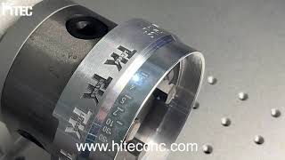 Fiber laser rotary deep engraving how to set up round metal deep engraving on metal [upl. by Stolzer]