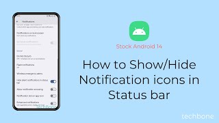 How to ShowHide Notification icons in Status bar Android 14 [upl. by Seta]