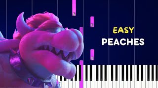 Peaches  Mario Song  EASY piano tuto [upl. by Drescher]