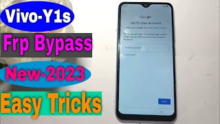 Vivo Y1s Frp New Bypass 2023  vivo All old model frp bypass new method Working 2023 [upl. by Riatsila]