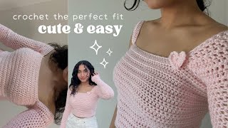 how to ACTUALLY crochet your own top  indepth tutorial for a flattering amp comfortable fit [upl. by Philcox]