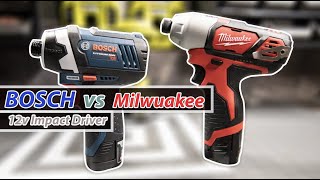 BOSCH Vs Milwaukee 12v impact Drivers [upl. by Oletha]