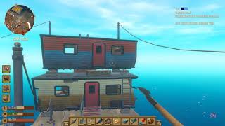 Raft FTB  16  Caravan Town 1612 Mayors House and Key Modded Raft [upl. by Kenlee]