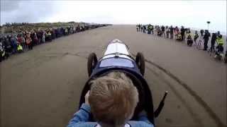 350hp Sunbeam Blue Bird 90th Anniversary Run on Pendine Sands [upl. by Aytac]