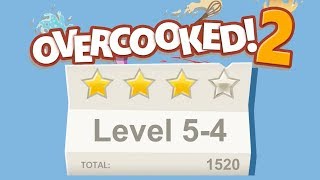 Overcooked 2 Level 54 4 stars 2 player Coop [upl. by Ailices568]