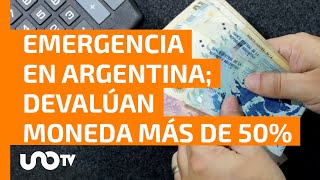 Milei saca la quotmotosierraquot Argentina devalúa peso 54  y anuncia medidas económicas [upl. by Sigfried]