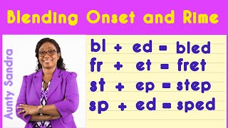 Blending consonant blends with short e rimes  Onset amp rimes  Listening Skill  Learning to Read [upl. by Anirol]