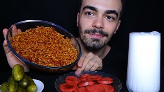 ASMR  BOL SALÇALI MAKARNA amp SUCUK MUKBANG  Türkçe Mukbang ASMR [upl. by Eimorej78]