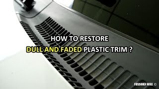 SOFT99 Gzox Nano Hard Plastics Coat How To Restore Dull and Faded Plastic Trim [upl. by Nilatak]