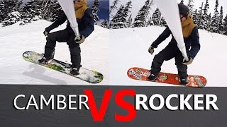 Camber VS Rocker Snowboard Test [upl. by Wivina]