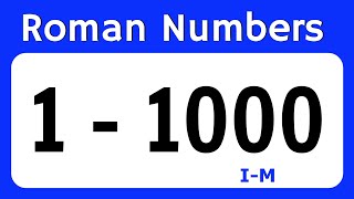 Roman Number 1 to 1000  Roman Numeral 1 to 1000  Roman Ginti 1 se 1000 tak [upl. by Territus517]