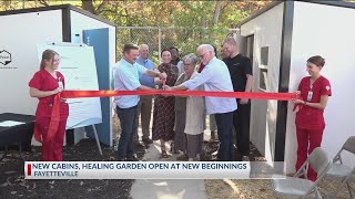 New Beginnings opens respite cabins for Fayettevilles chronically unhoused [upl. by Eentrok]