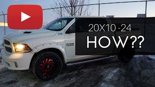 How To Fit 20x10 24 Dodge Ram 1500 [upl. by Aicenat]