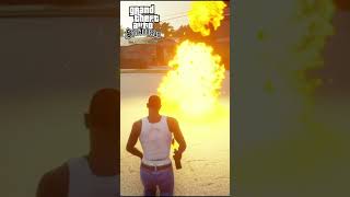 How GTA protagonists react to fire in GTA games gta [upl. by Hoffmann]