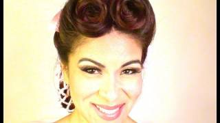 Easy Vintagey Updo With snood [upl. by Wade]